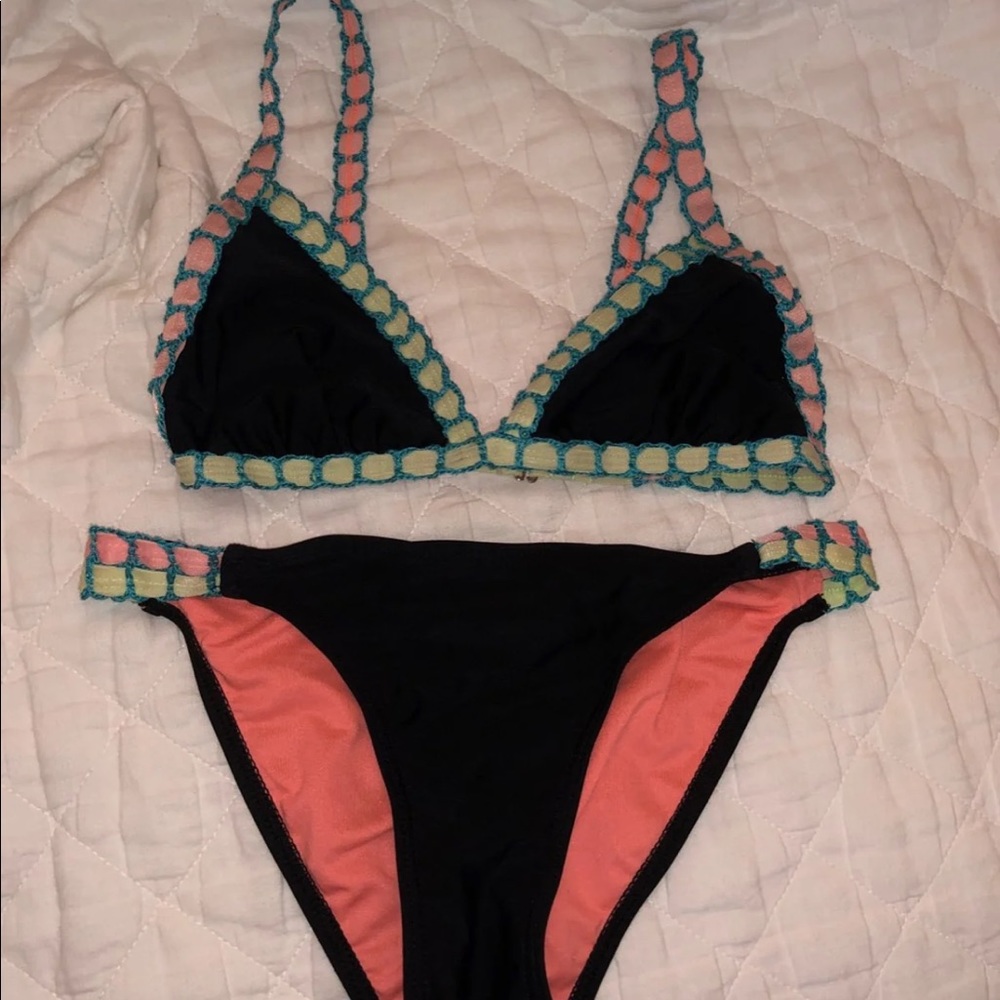 xhilaration black and colored bikini